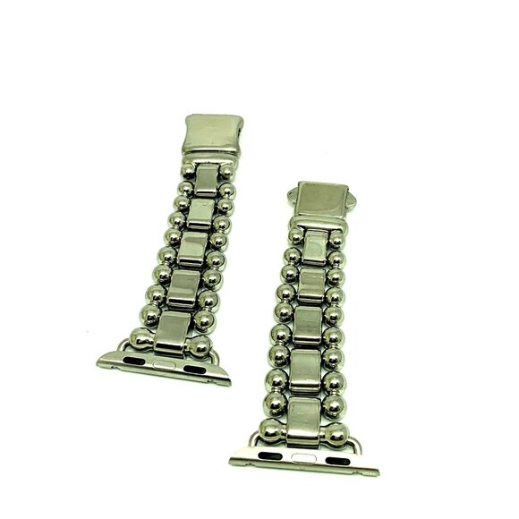 Lagos Apple Watch 38-45mm Band Stainless Steel 18k Rose Gold Smartwatch Strap - Picture 4 of 13